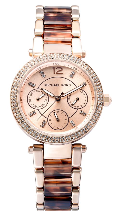 michael kors parker rose gold watch|rose gold watch with numbers.